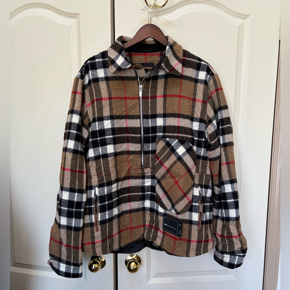 We11done Half Zip Plaid Jacket